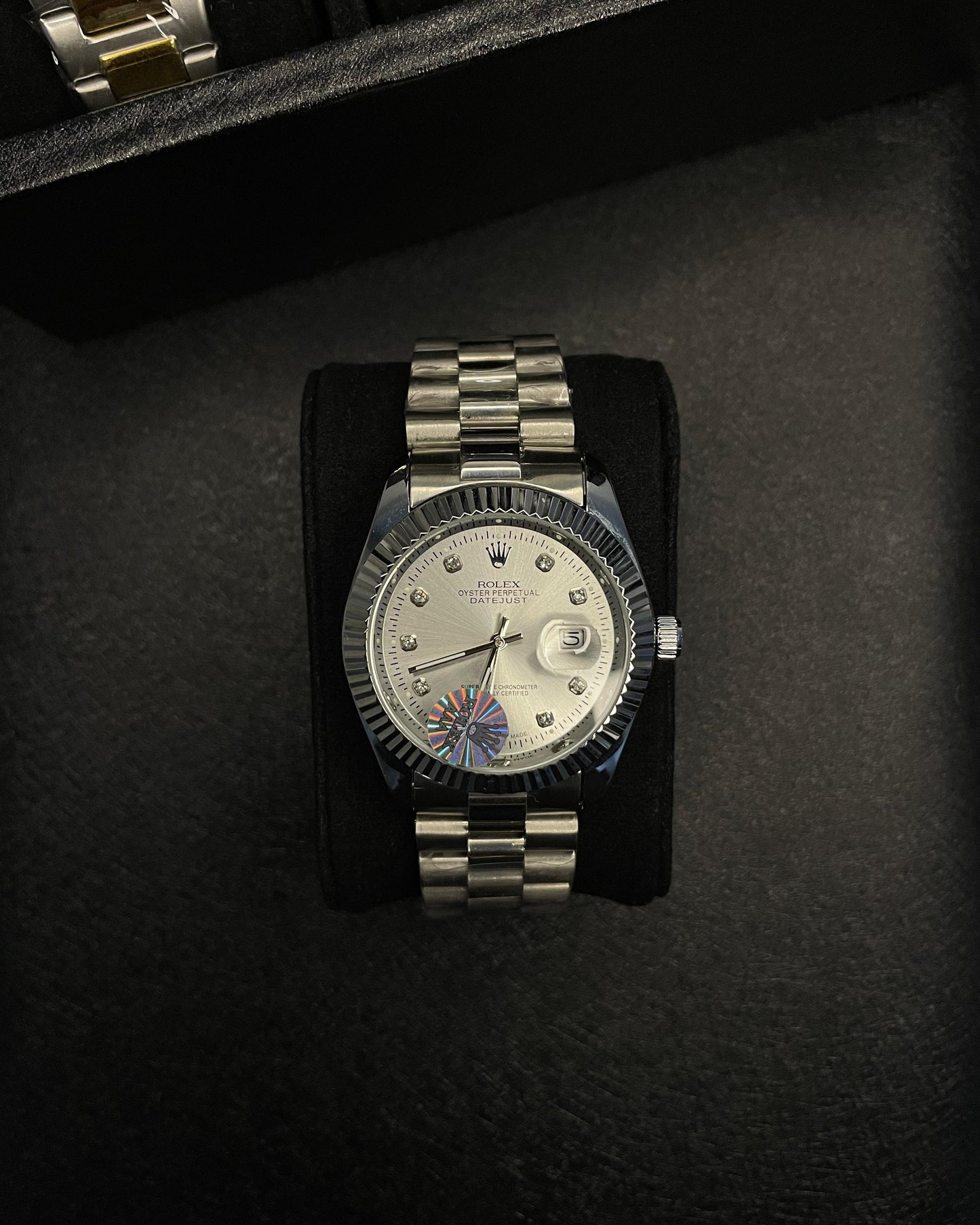 Rolex date just (full silver)