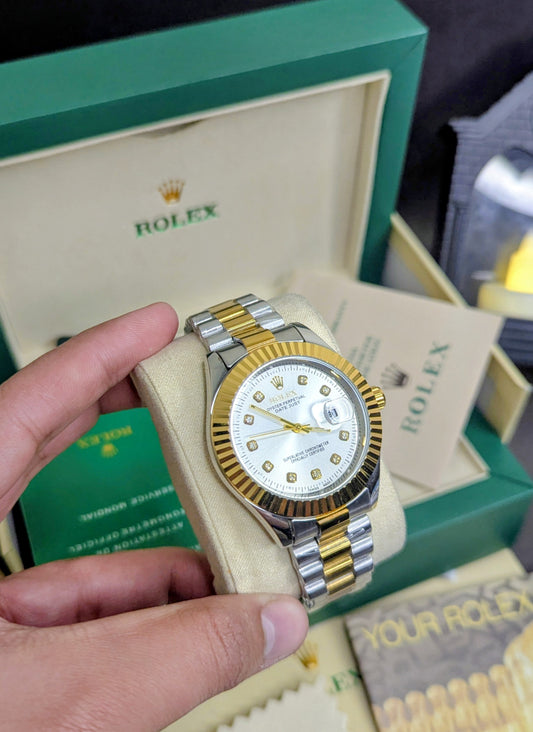 Rolex date just (white dial)