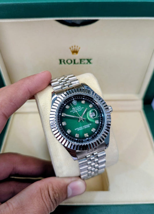 Rolex date just (green dial)