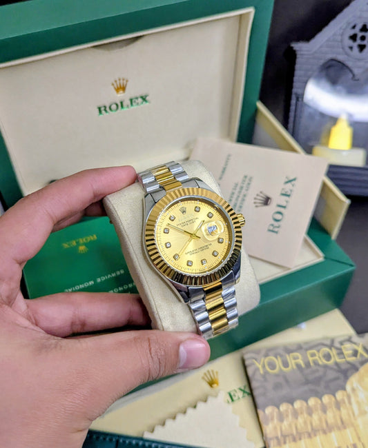 Rolex date just ( golden dial)